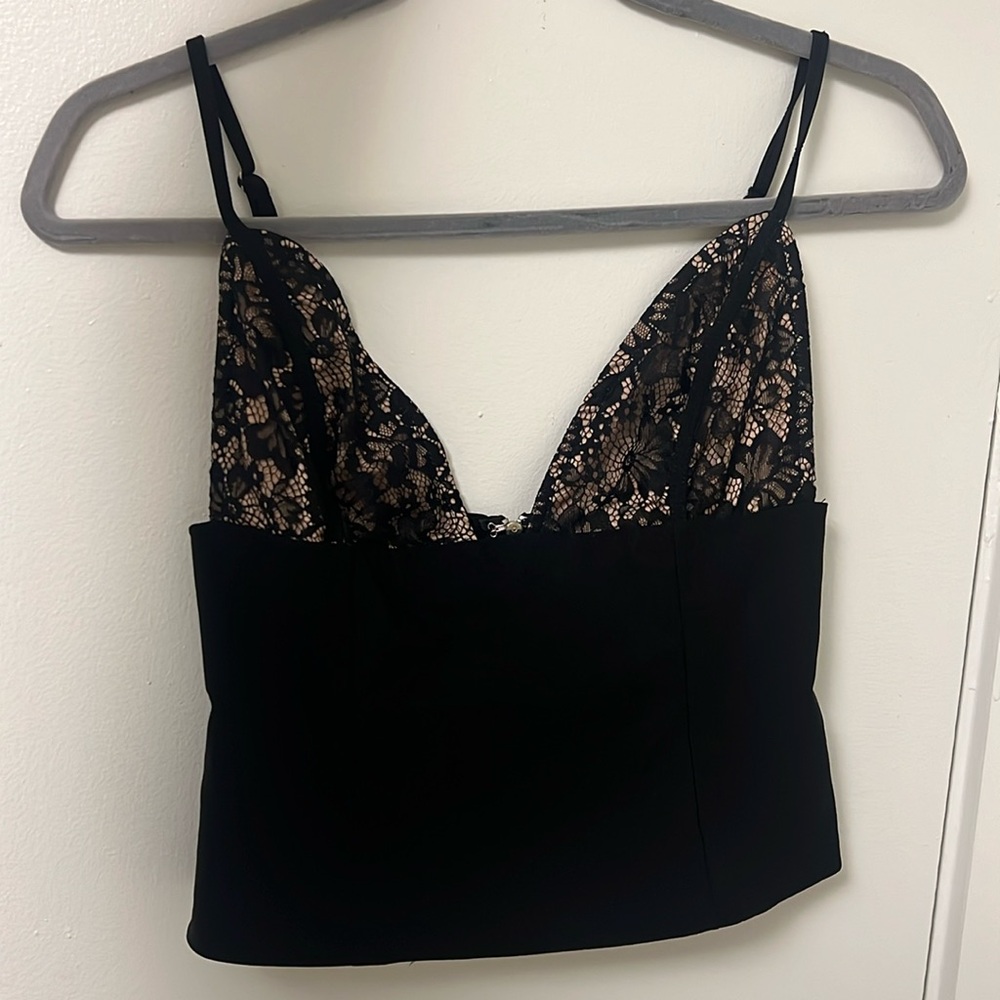 WhiteFox Black Bustier Top